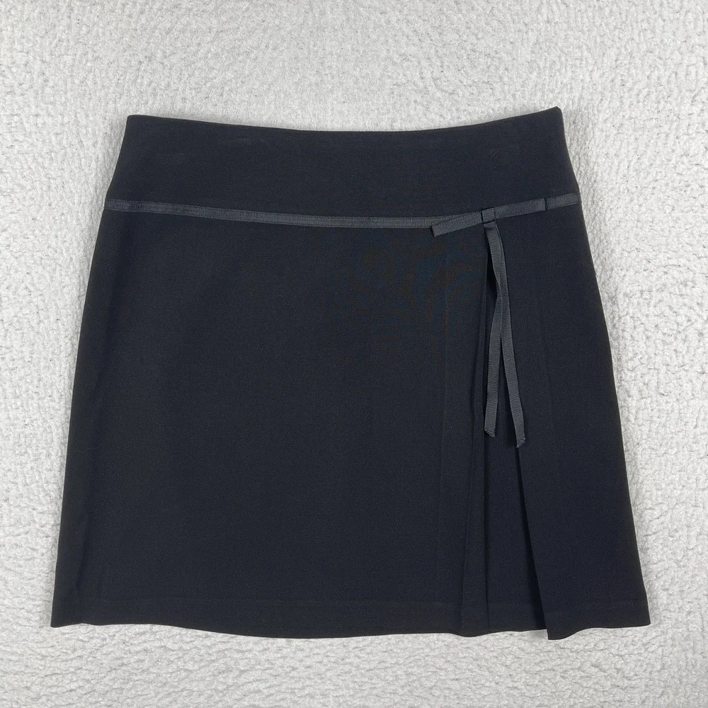 Pantology‎ Skirt Womens 8 Black Cute Bow-tie Casual Office Travel Preppy School